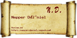 Nepper Dániel névjegykártya
